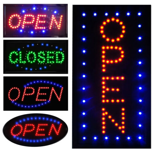 Ultra Bright Led Neon Light Business Sign Animated Motion Display Open W/ On/off